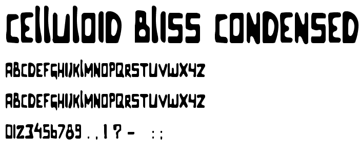 Celluloid Bliss Condensed Regular font